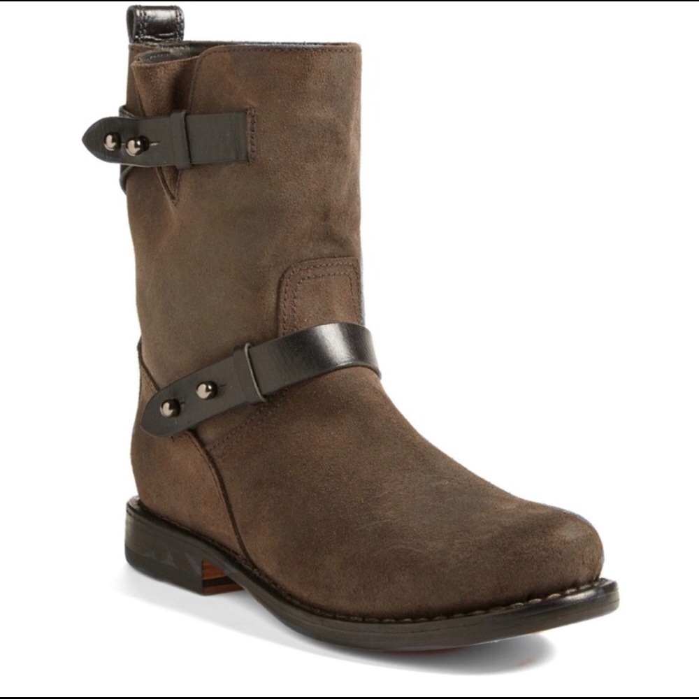 Rag and Bone Double Strap Moto Boots